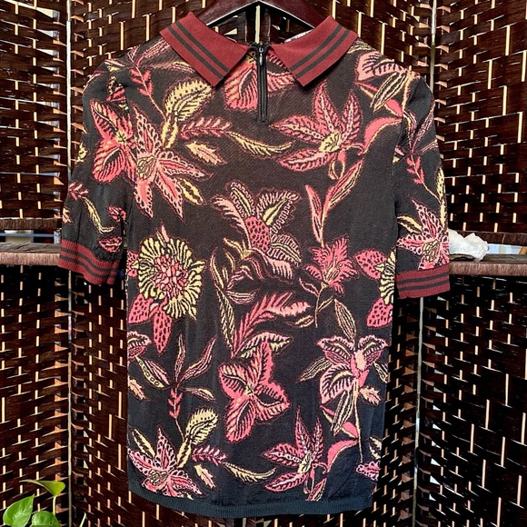 Anthropologie Scotch & Soda Knitted 2-Piece Set Tropical Bloom - Picture 10 of 15